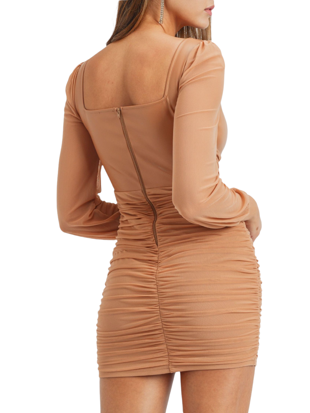 Jennifer Faux Leather Dress Nude RTR Boutique.com Jennifer Faux Leather Dress Nude RTR Boutique.com