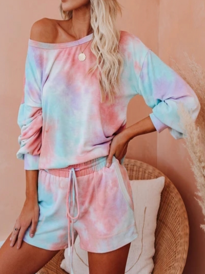 tie dye short set